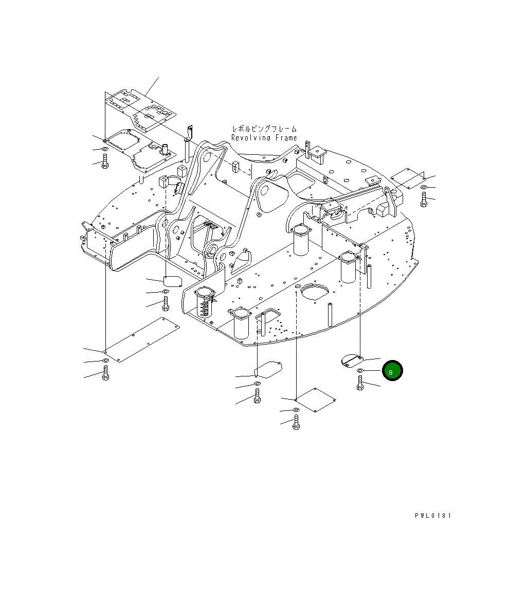 Крышка 22U-970-1241  Komatsu