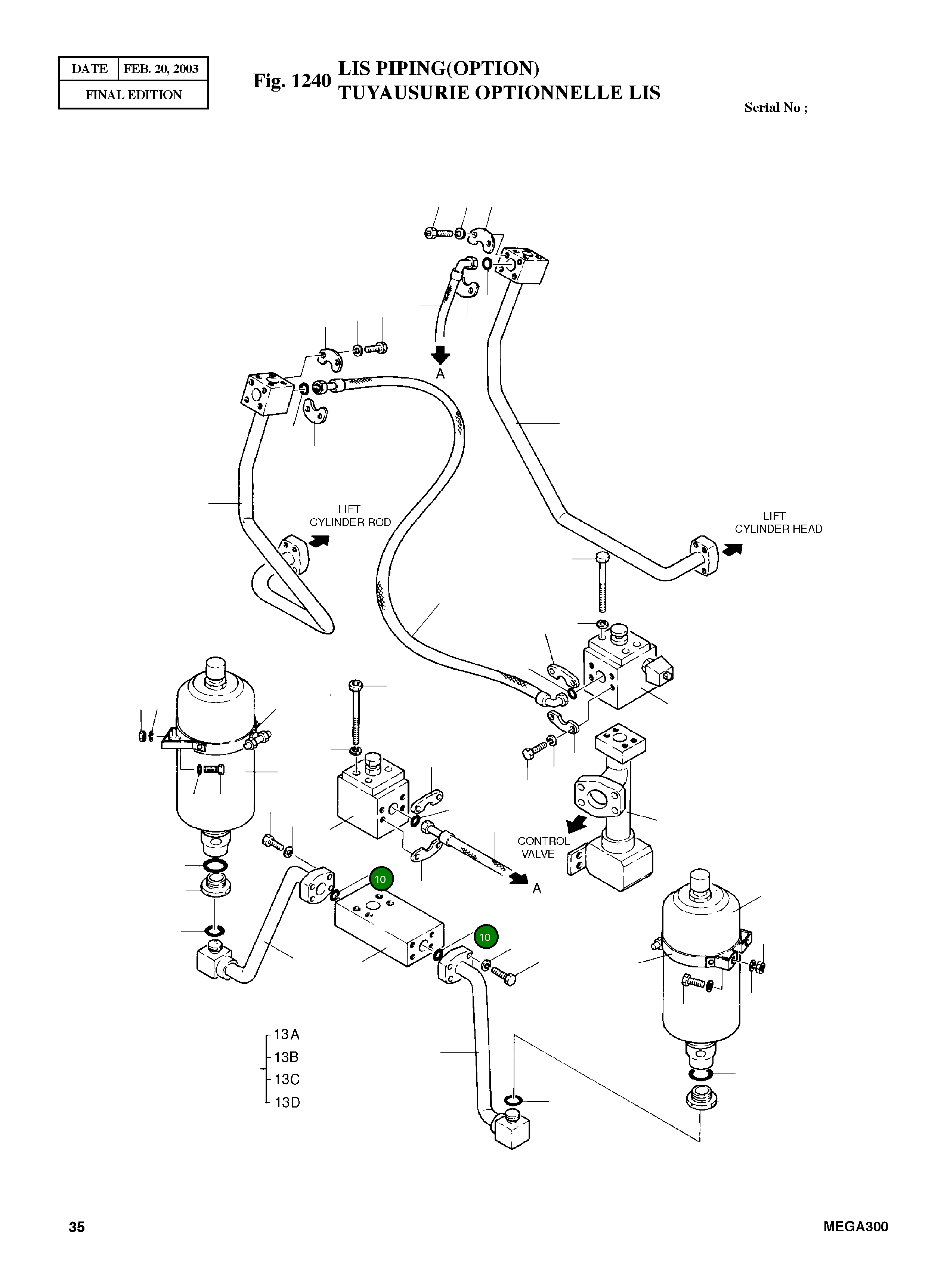 Кольцо уплотнительное (O-Ring) S8010300 Komatsu