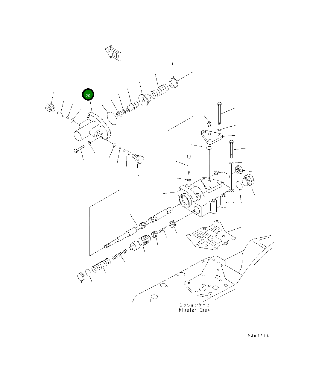 Крышка 104-Z60-3410  Komatsu