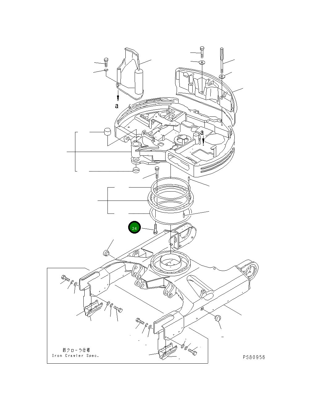 Болт YM172187-57610  Komatsu