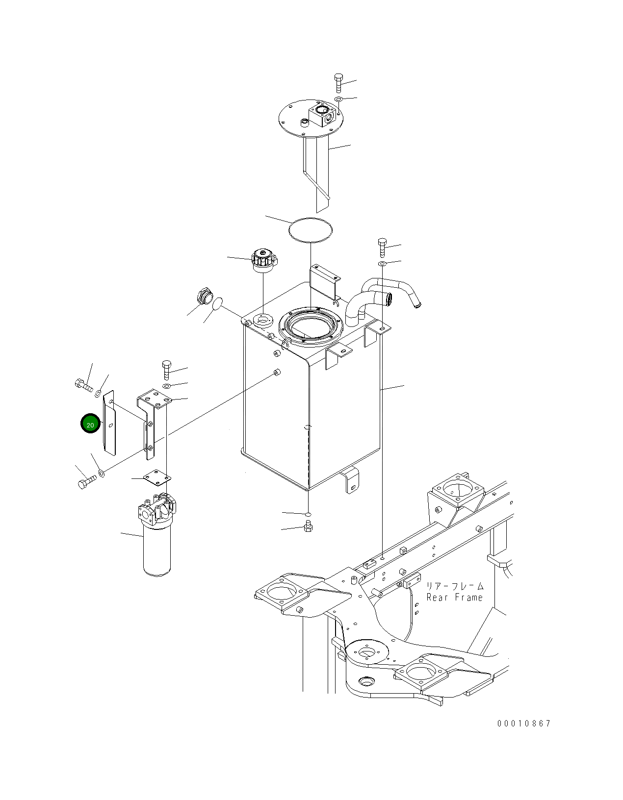 Крышка 418-60-35210  Komatsu