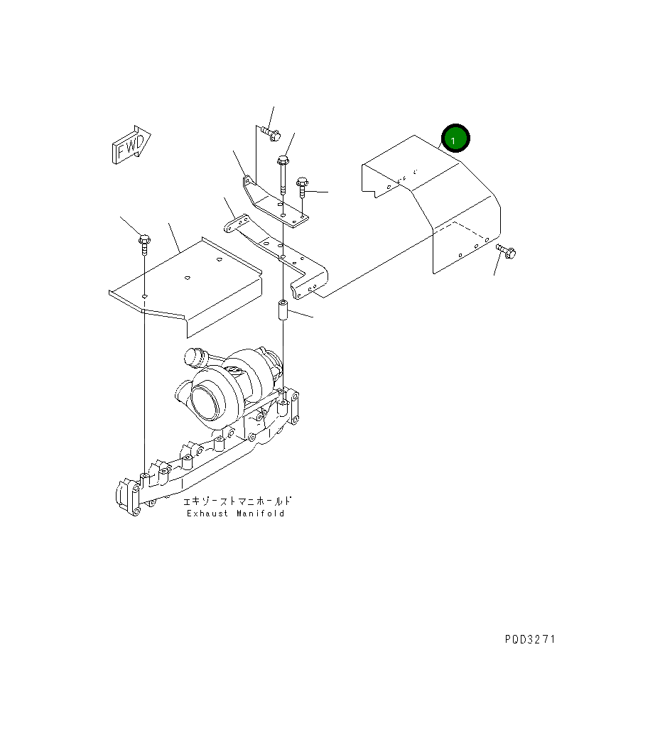 Крышка 23D-01-31331 Komatsu