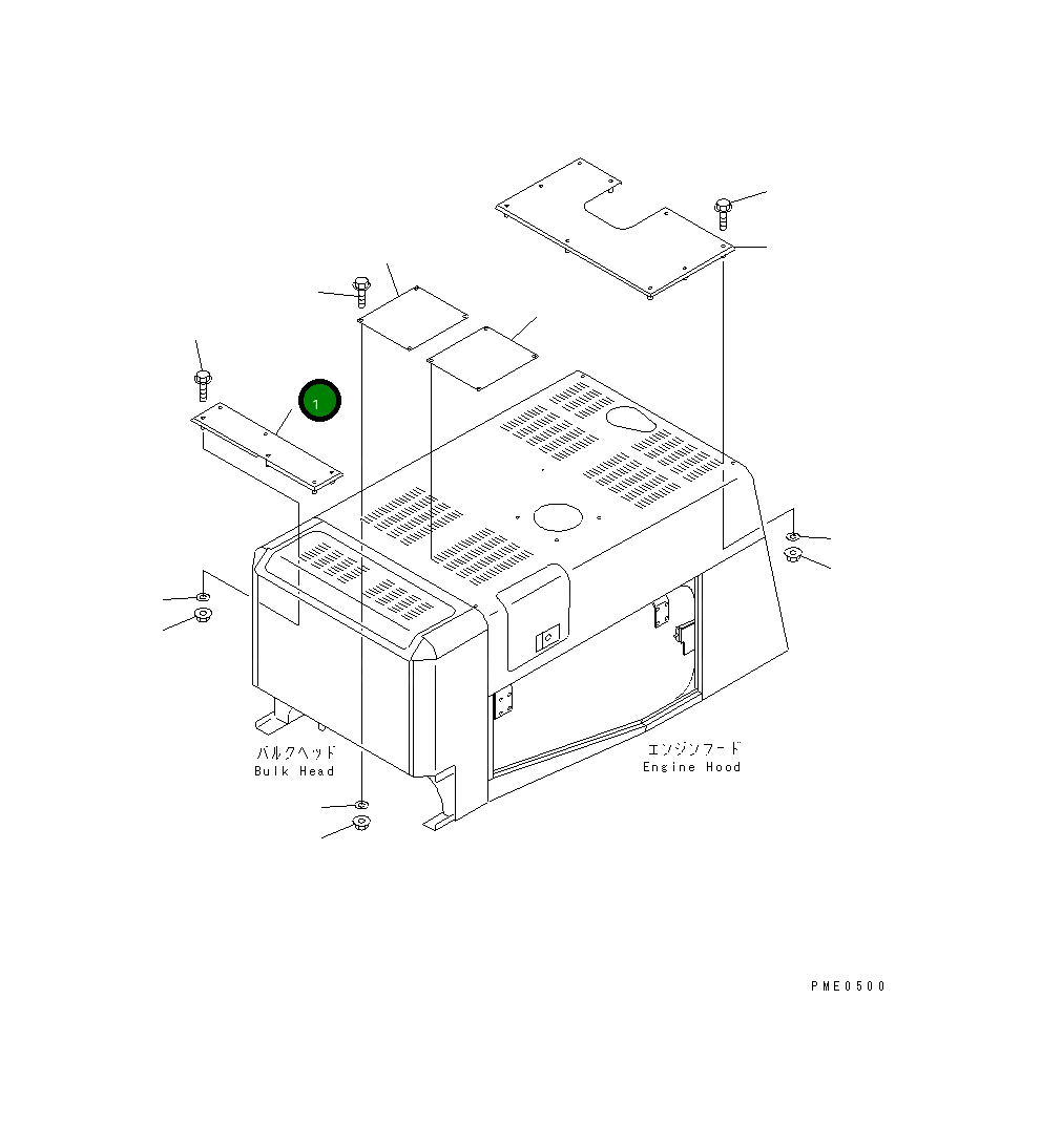 Крышка 423-J41-2110  Komatsu