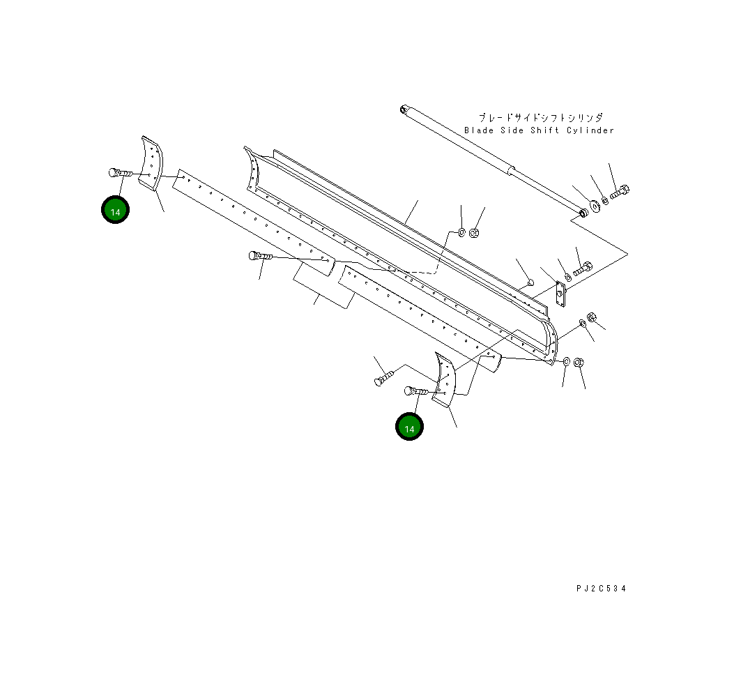 Болт 232-70-12490 Komatsu