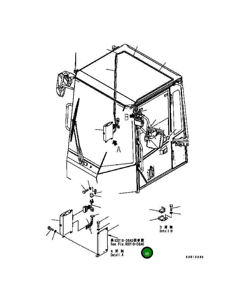 Болт 01010-80823 Komatsu