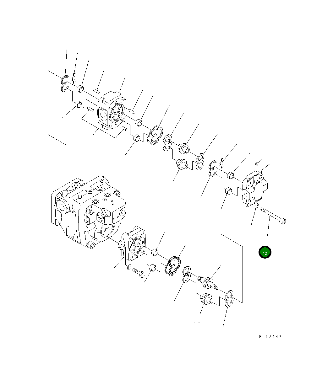 Болт 01252-71290 Komatsu