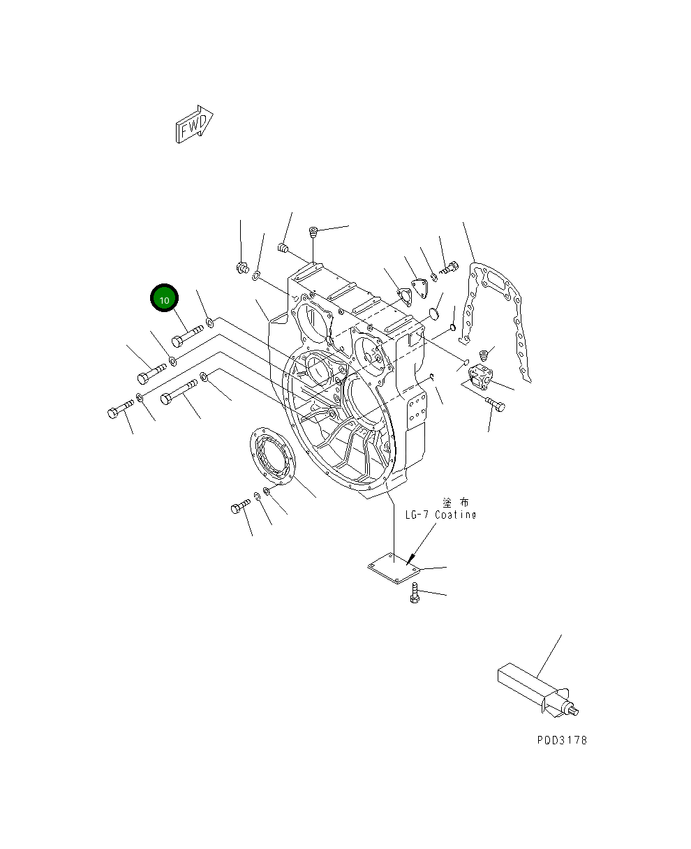 Болт 01010-61860 Komatsu