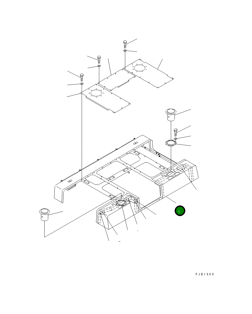 Крышка 21T-54-74290 Komatsu