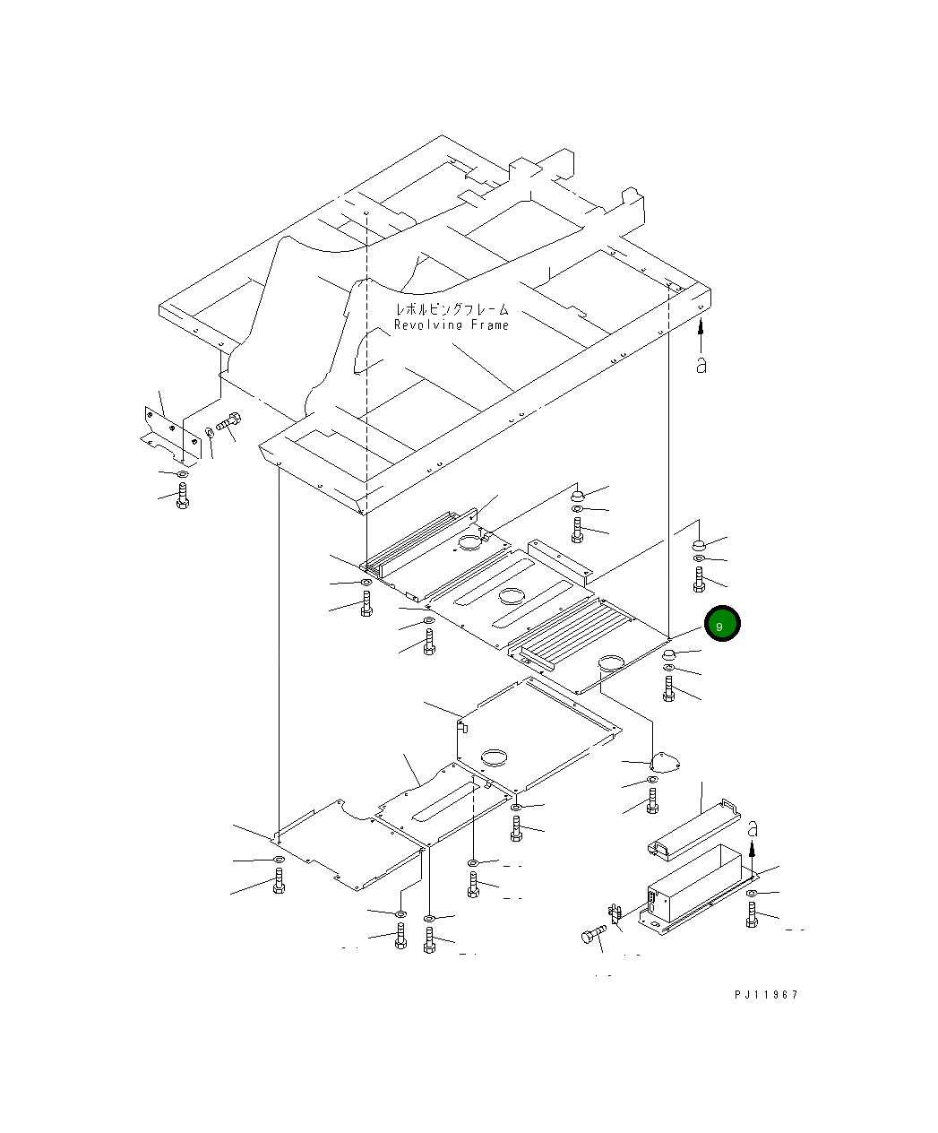 Крышка 20K-54-11381 Komatsu