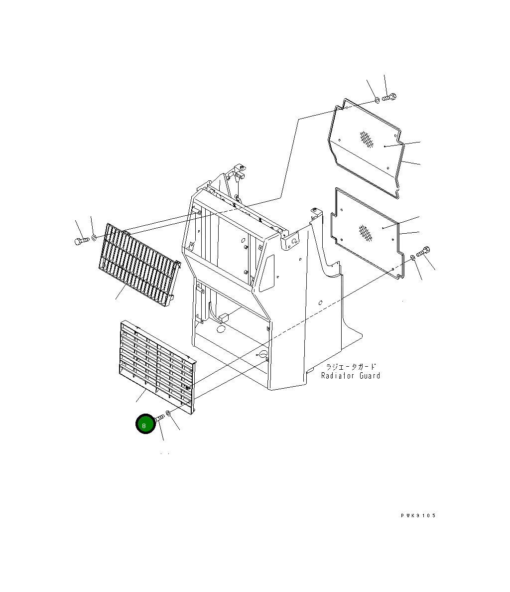 Крышка 134-54-61222 Komatsu