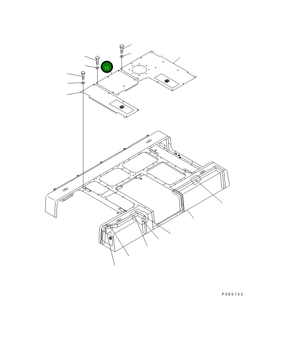 Крышка 21T-54-74830  Komatsu