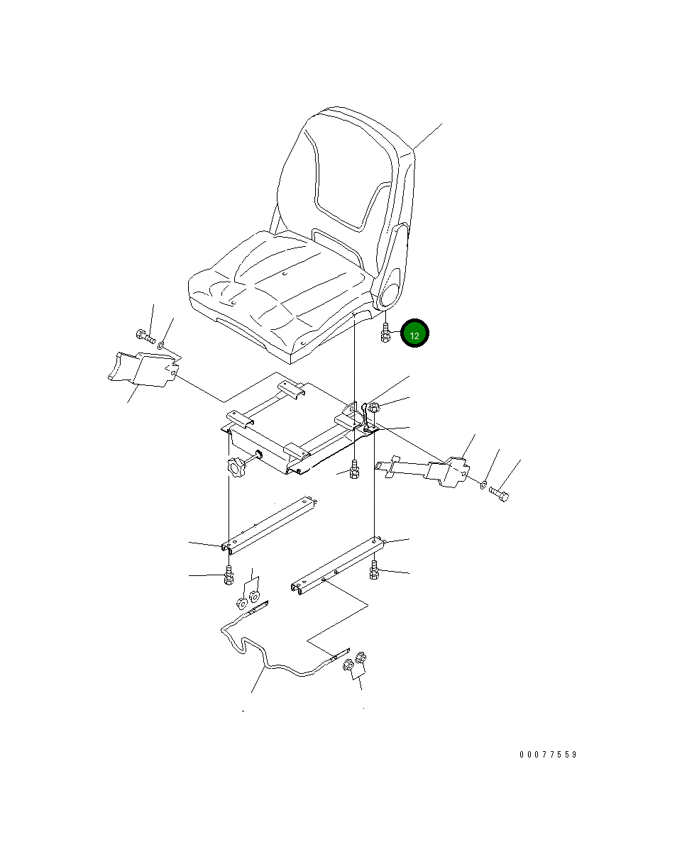 Болт 22M-57-21610 Komatsu