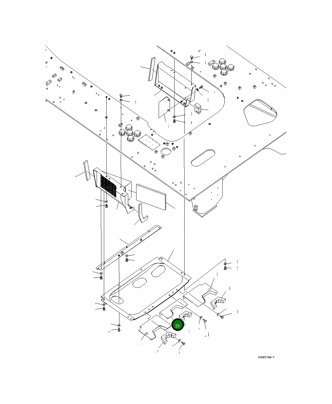 Крышка 21T-54-34961  Komatsu