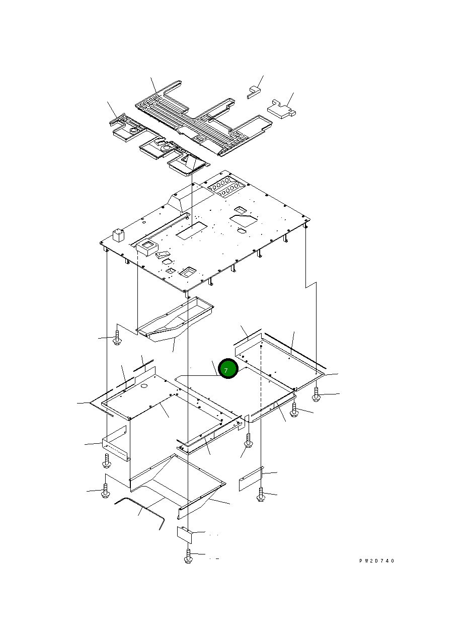 Крышка 569-54-82131 Komatsu