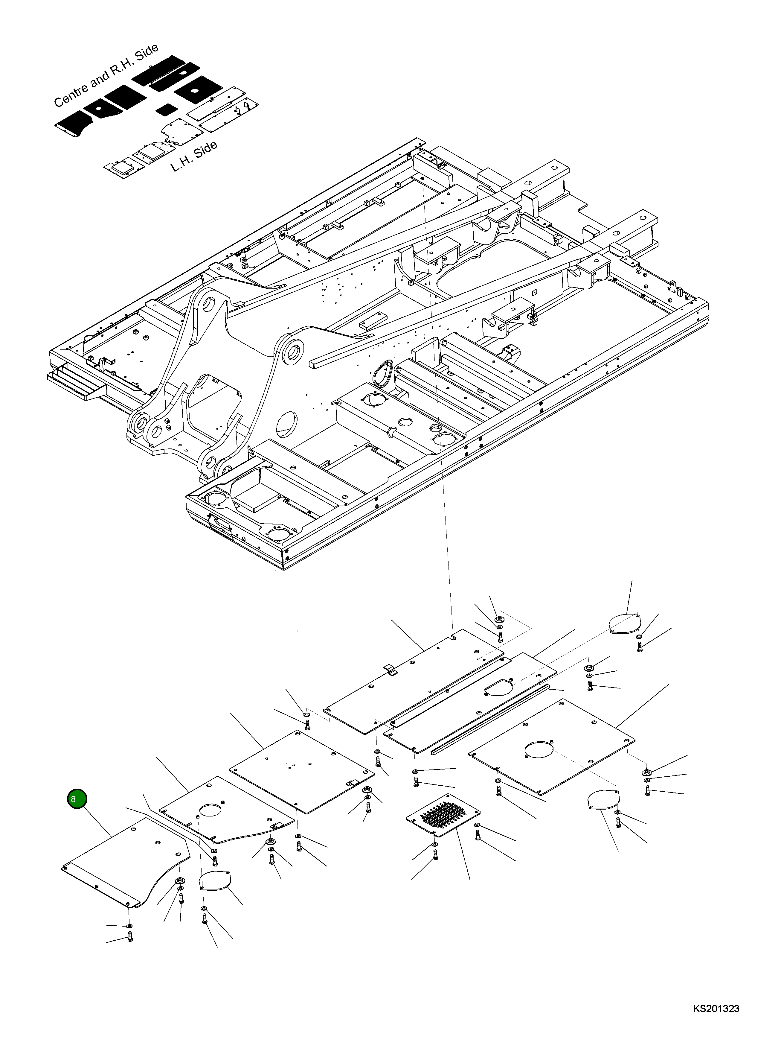 Крышка 207-54-KD490 Komatsu