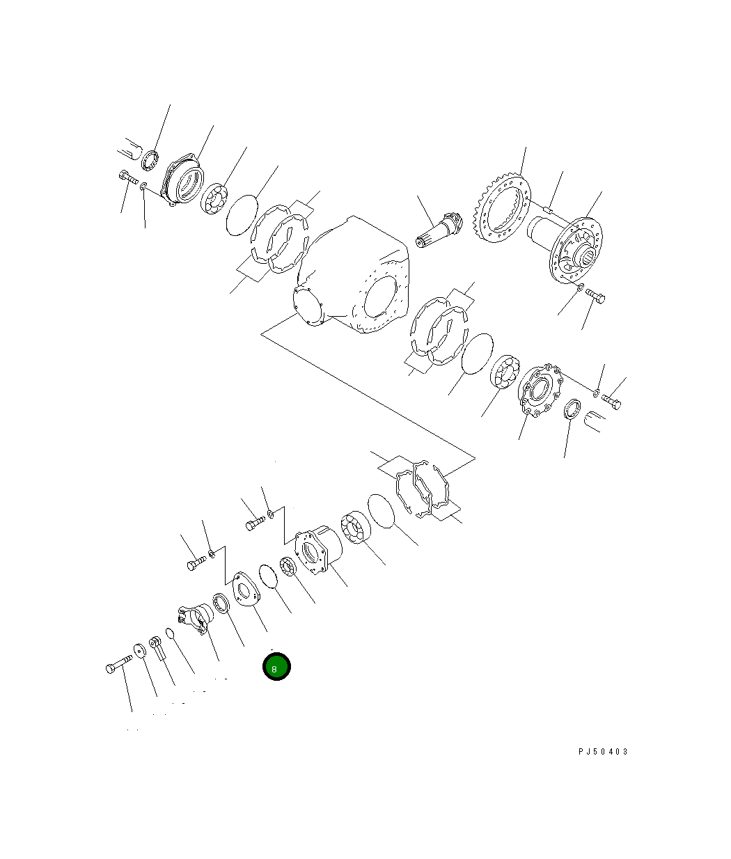 Крышка 23A-22-11180 Komatsu