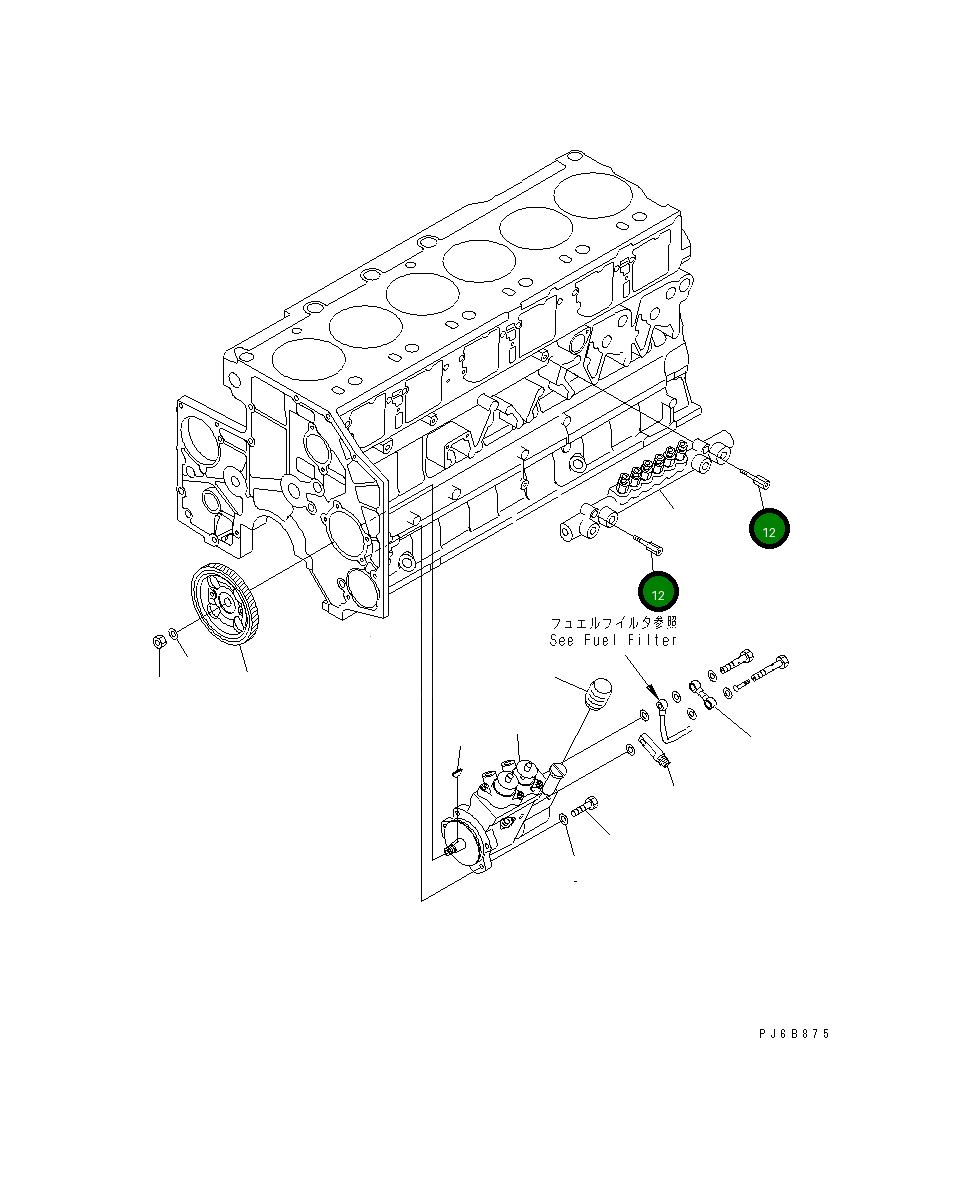 Болт 6217-71-5251  Komatsu
