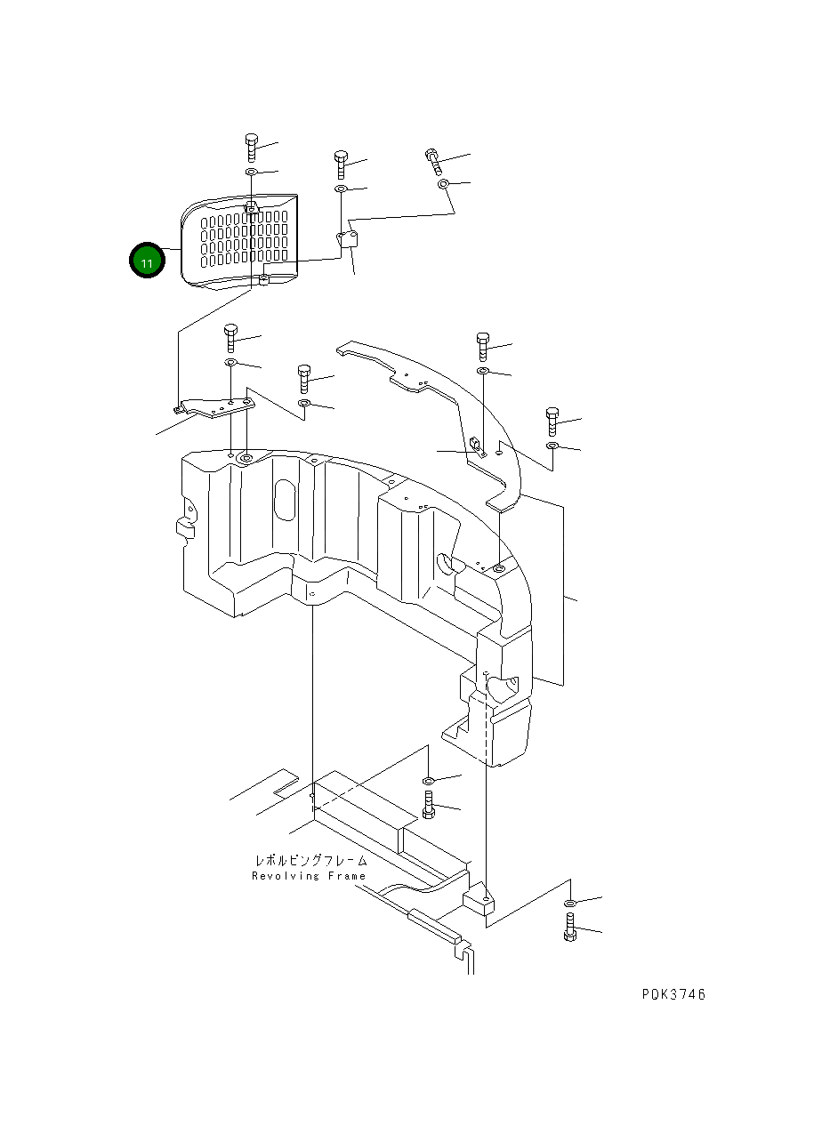 Крышка 20U-46-34151  Komatsu