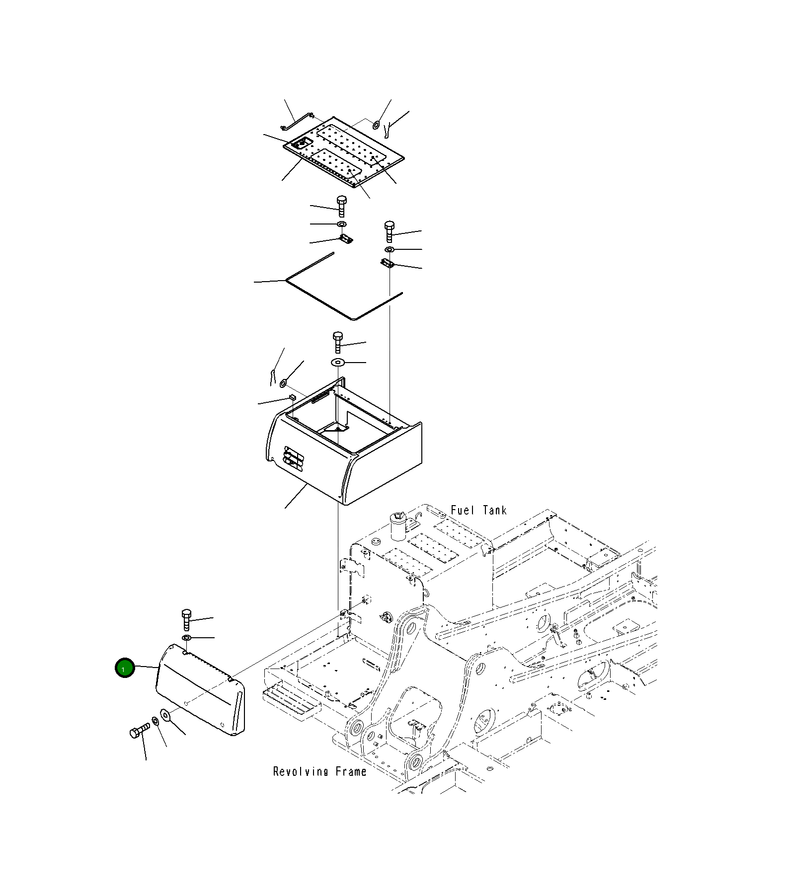Крышка 20Y-54-73960  Komatsu