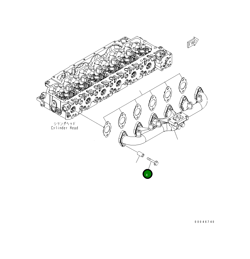 Болт 6732-11-5860 Komatsu