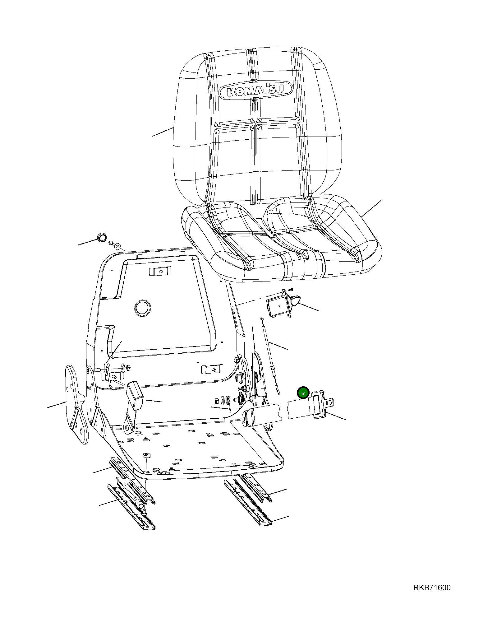 Крышка 22L-09-R2K90 Komatsu