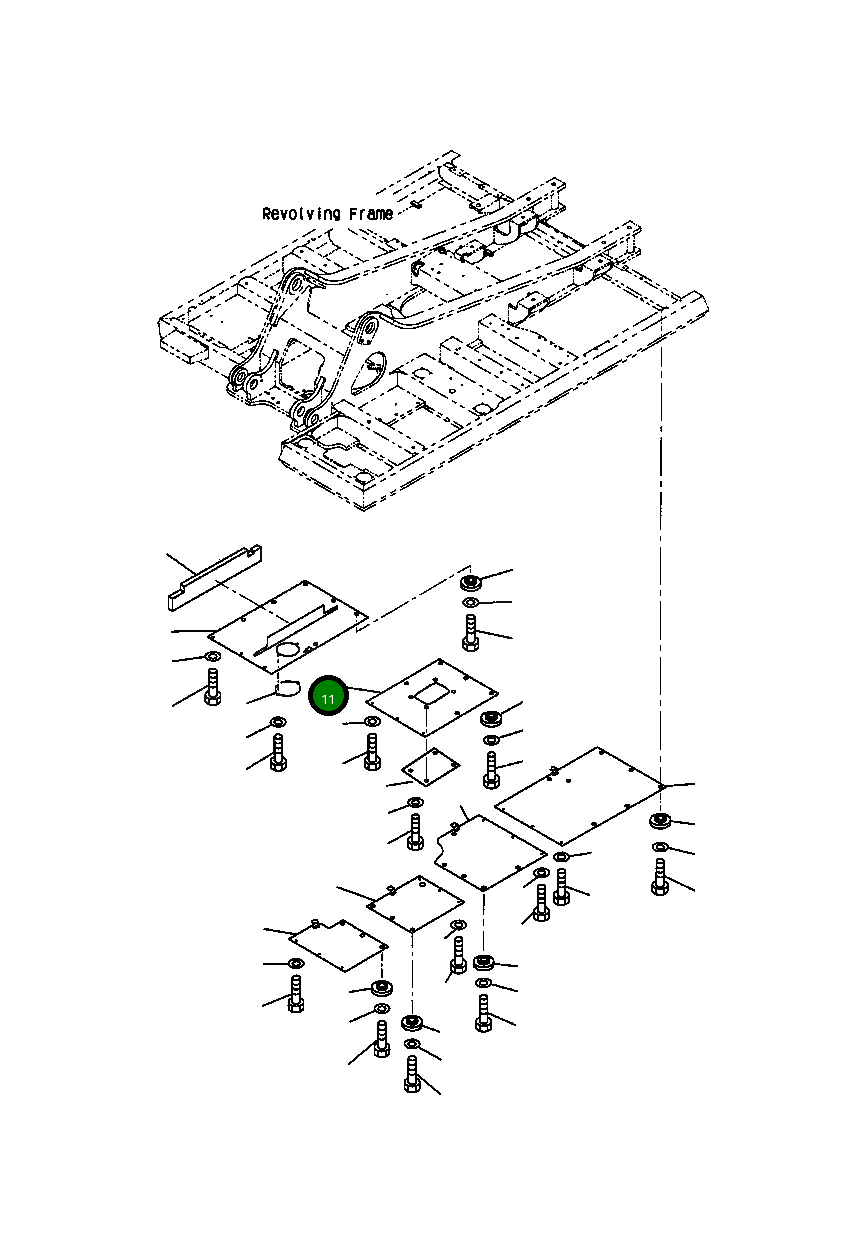 Крышка 207-54-68220 Komatsu