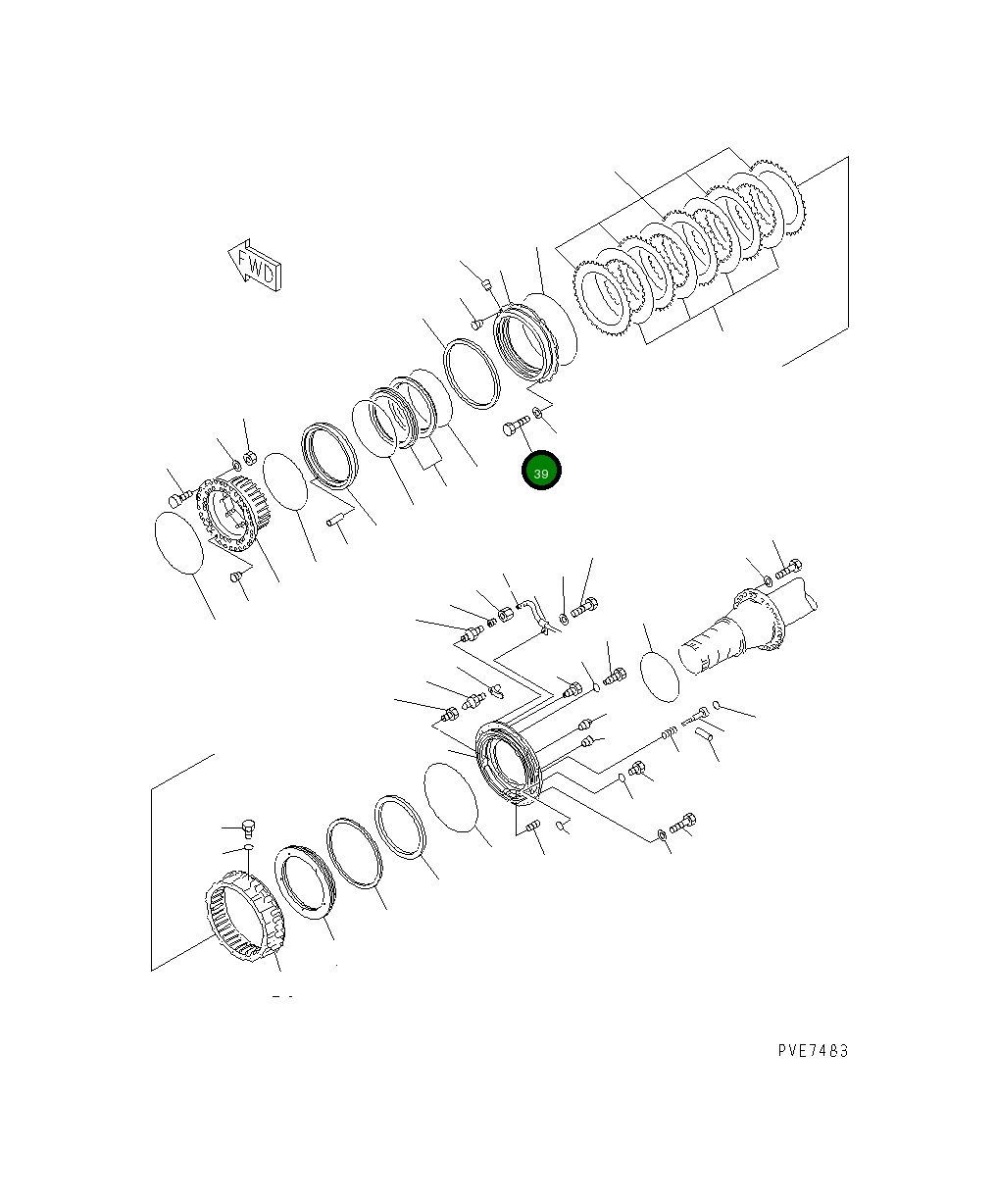 Болт 01010-31445  Komatsu