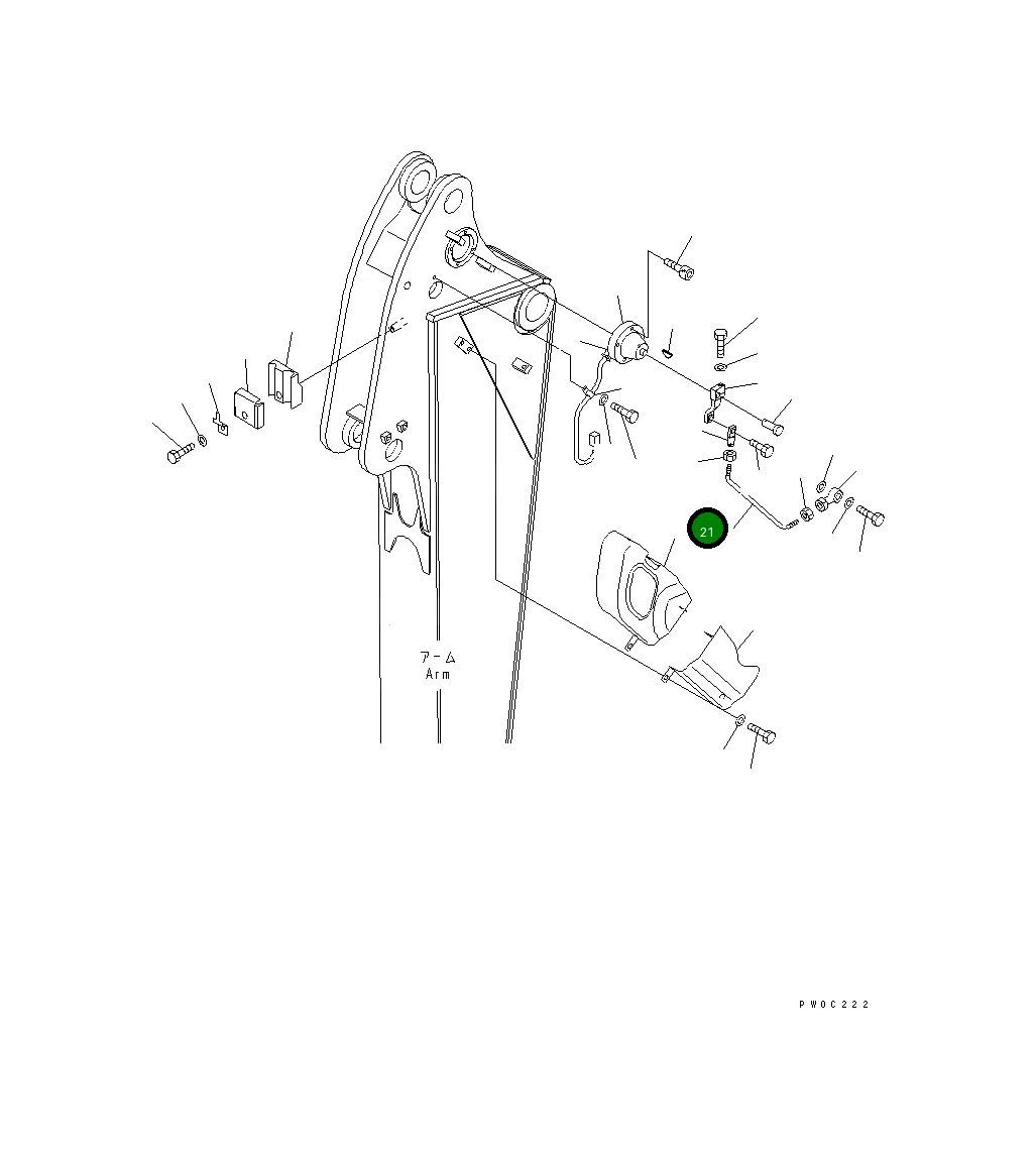 Крышка 21Y-70-13130 Komatsu