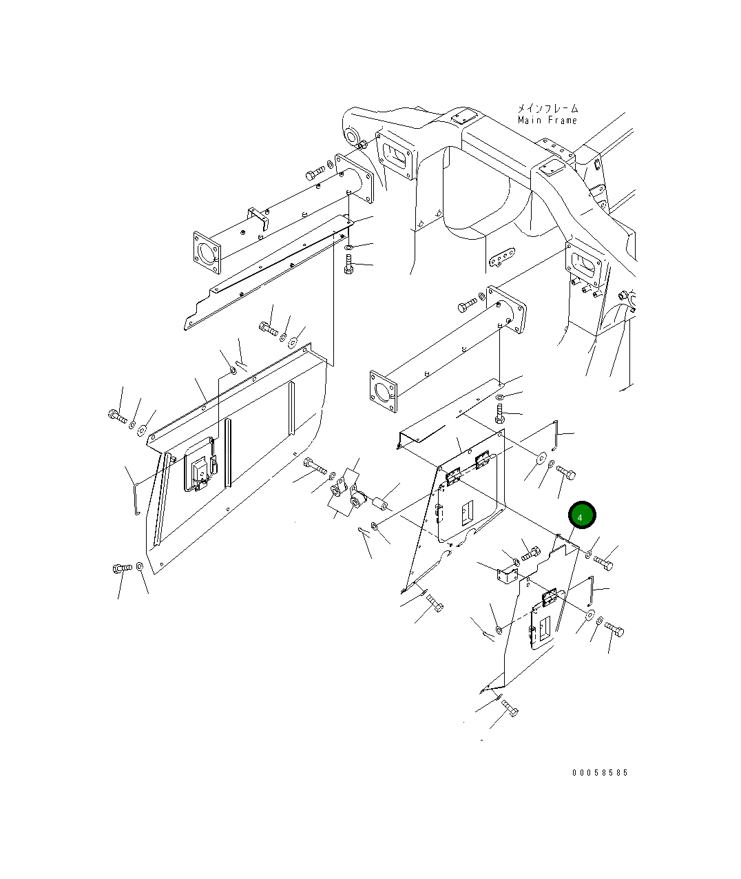 Крышка 569-89-88302 Komatsu