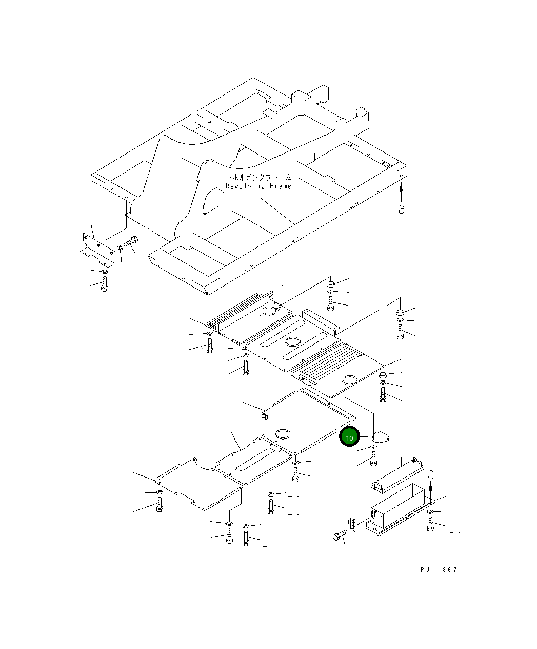 Крышка 20K-54-12220 Komatsu