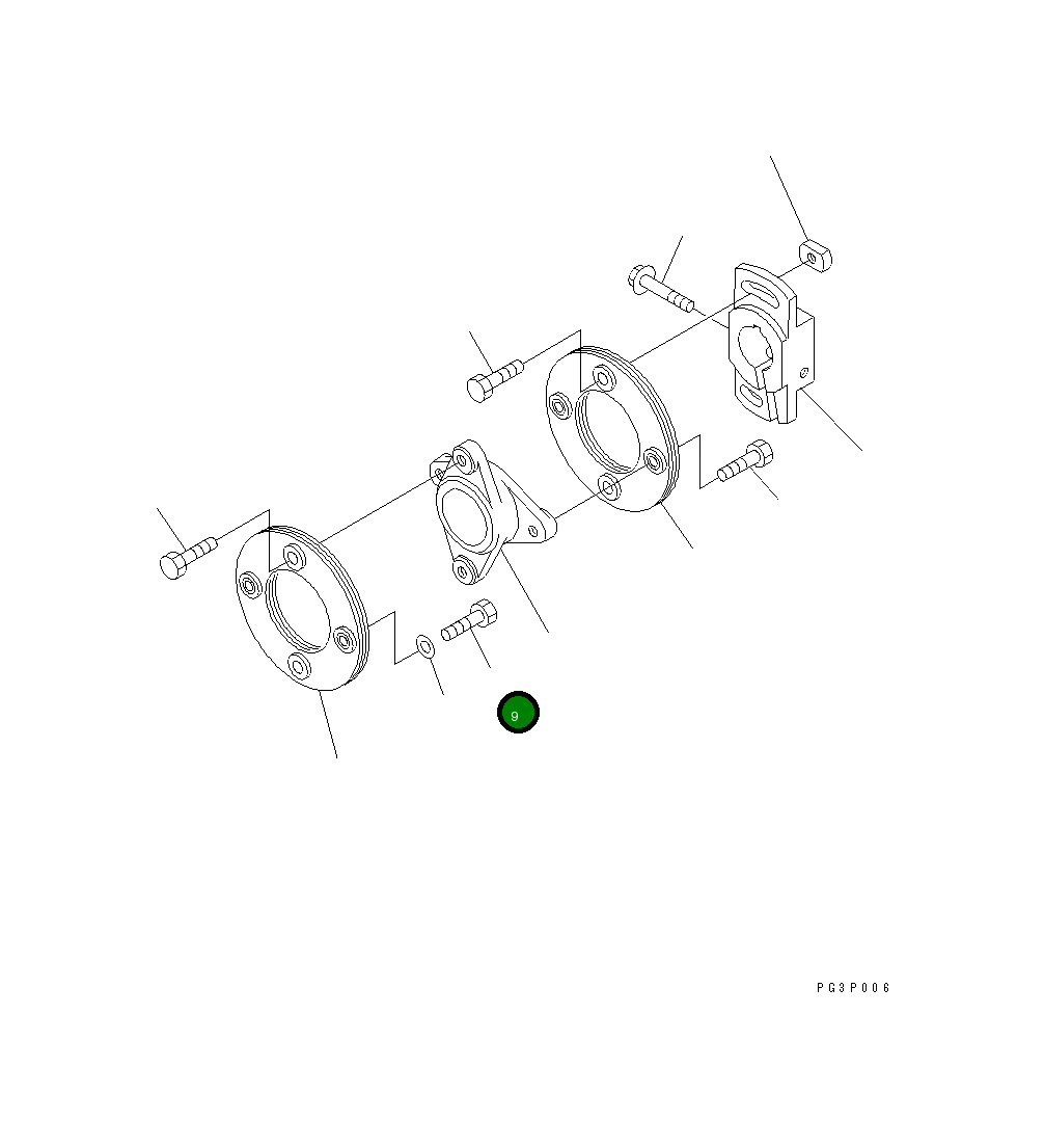 Болт DK156633-4300 Komatsu