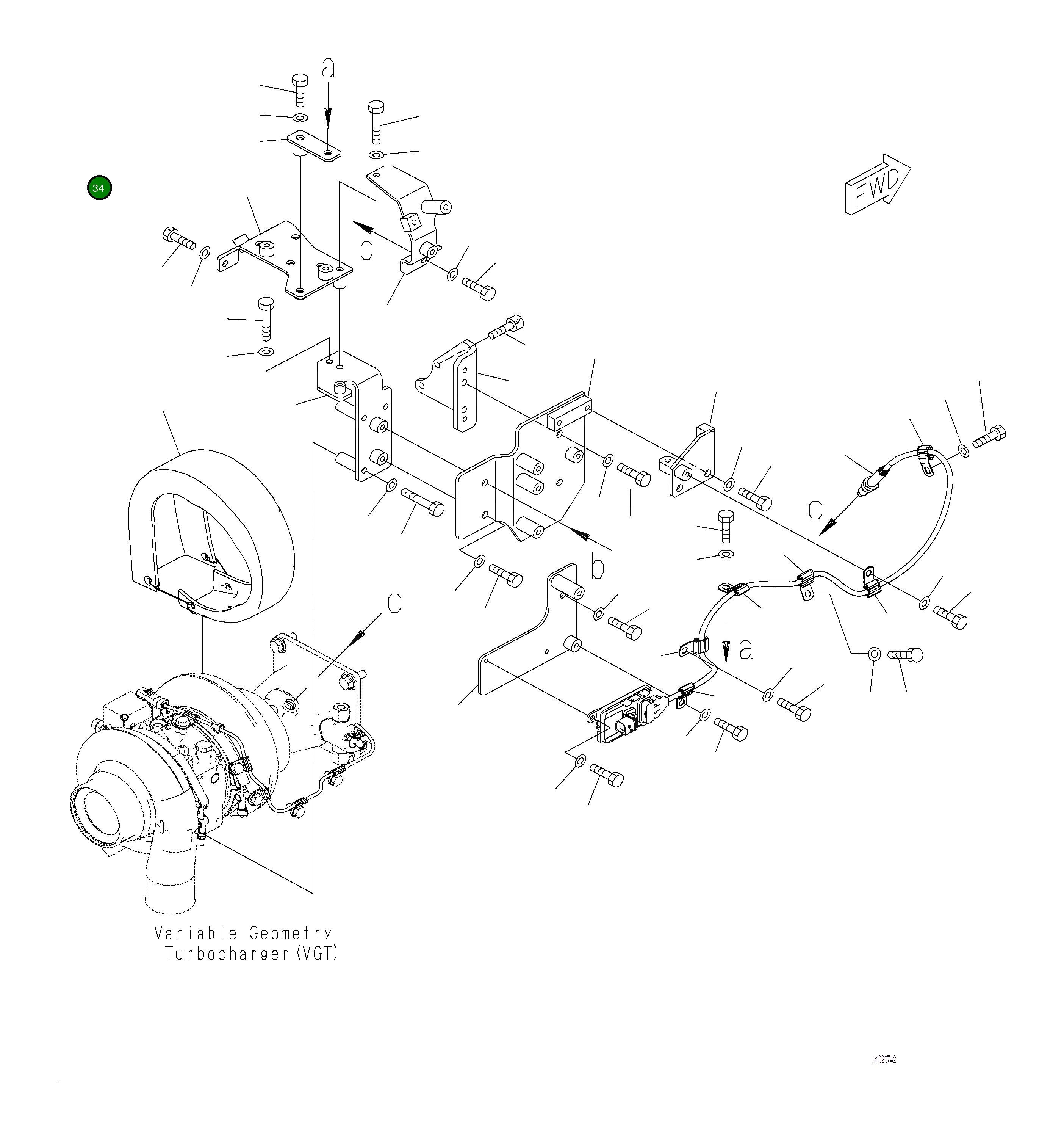 Крышка 6262-11-8430  Komatsu