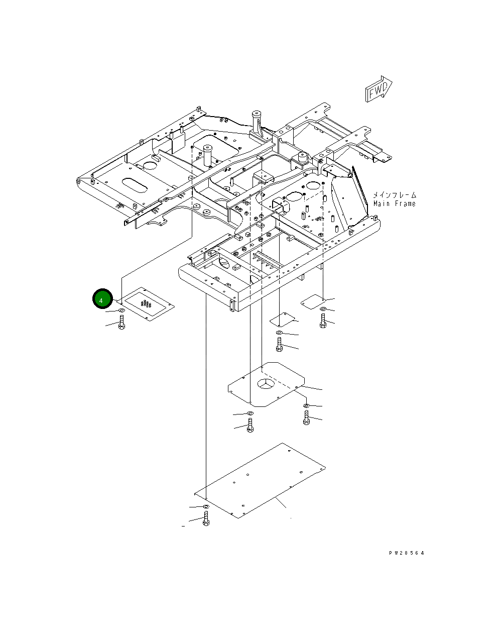 Крышка 201-54-72321 Komatsu
