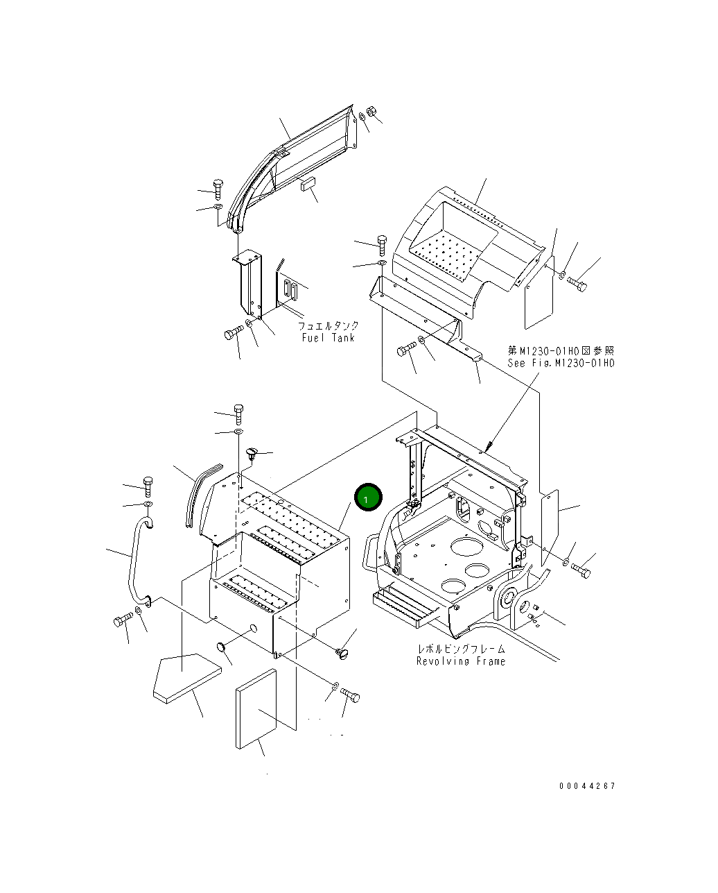 Крышка 22U-54-28291 Komatsu