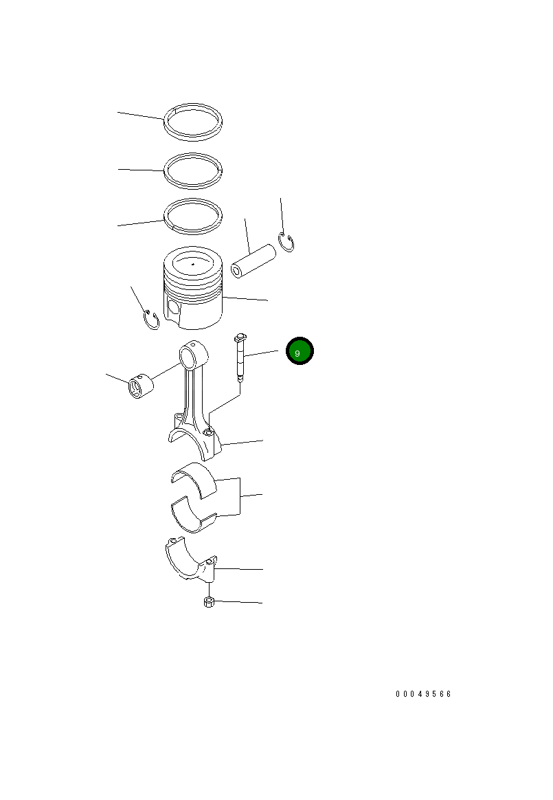 Болт 1304869H1  Komatsu