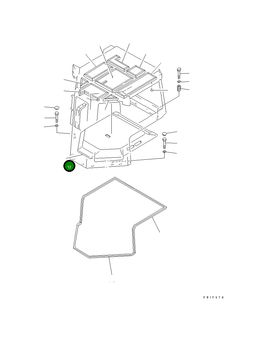 Крышка 154-Z11-5750 Komatsu