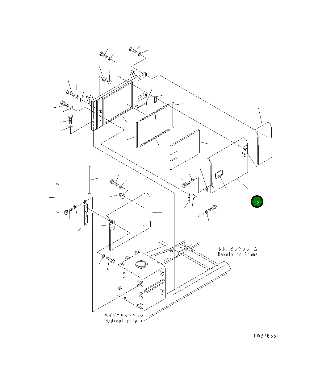 Крышка 207-54-61152  Komatsu
