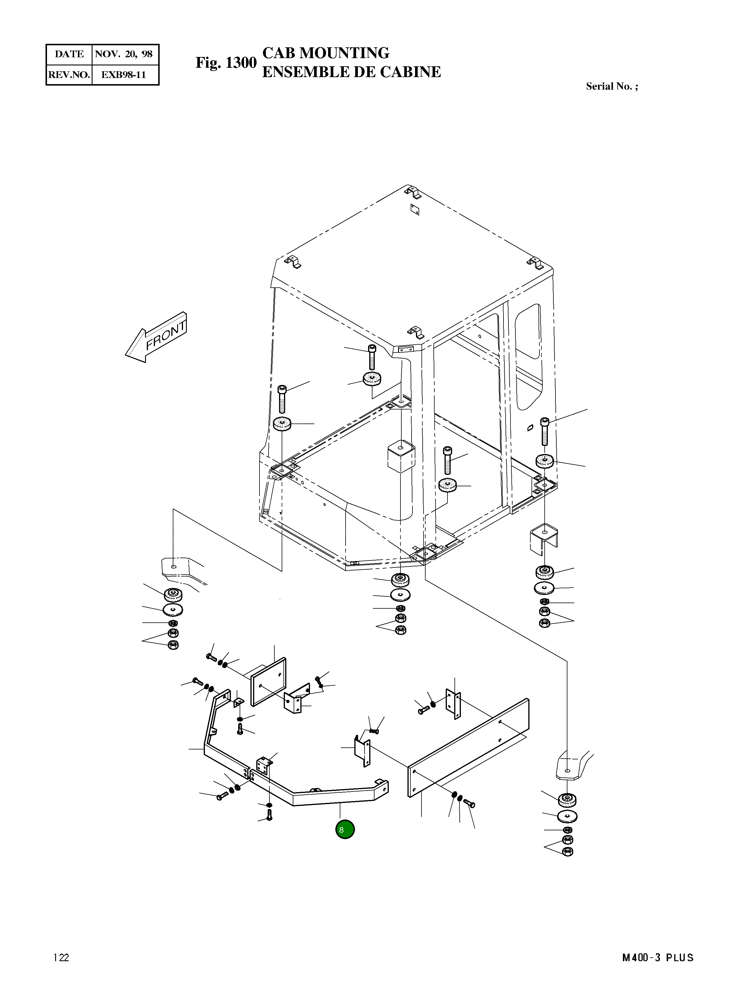 Крышка 4621-4467A Komatsu