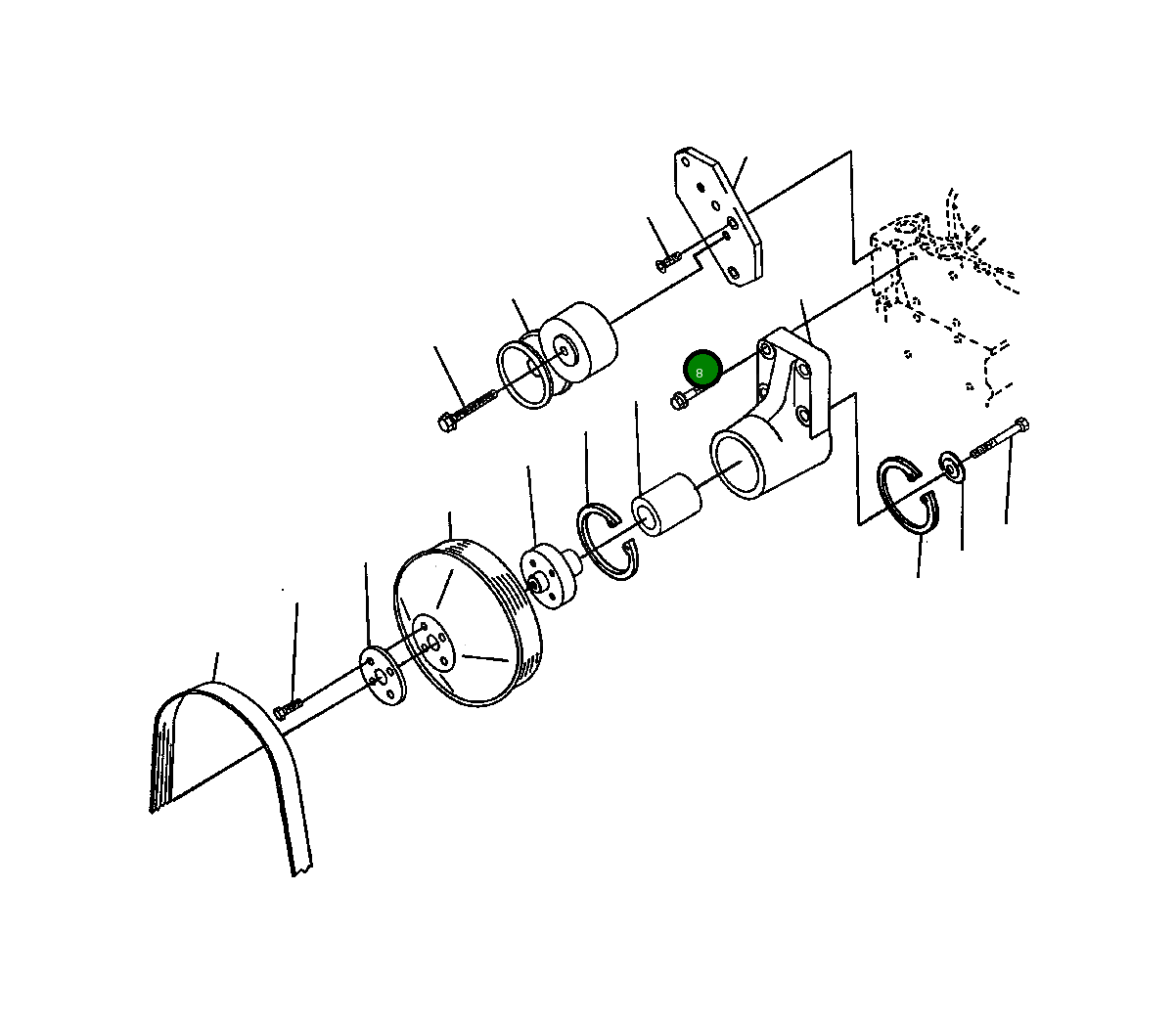 Болт 1240 405 H1 Komatsu