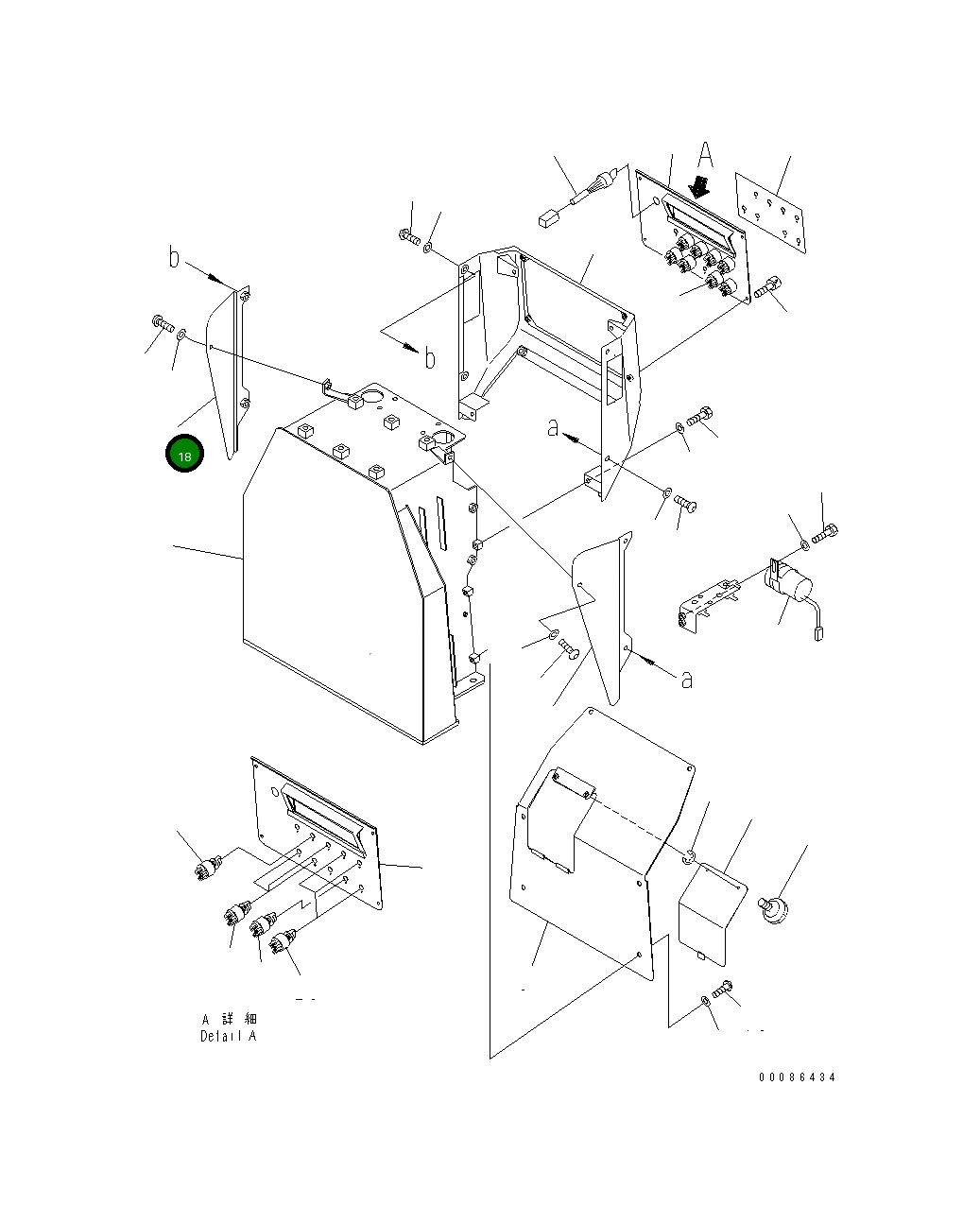 Крышка 198-54-74463  Komatsu