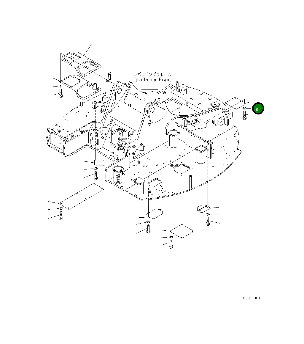 Крышка 22U-970-1270 Komatsu