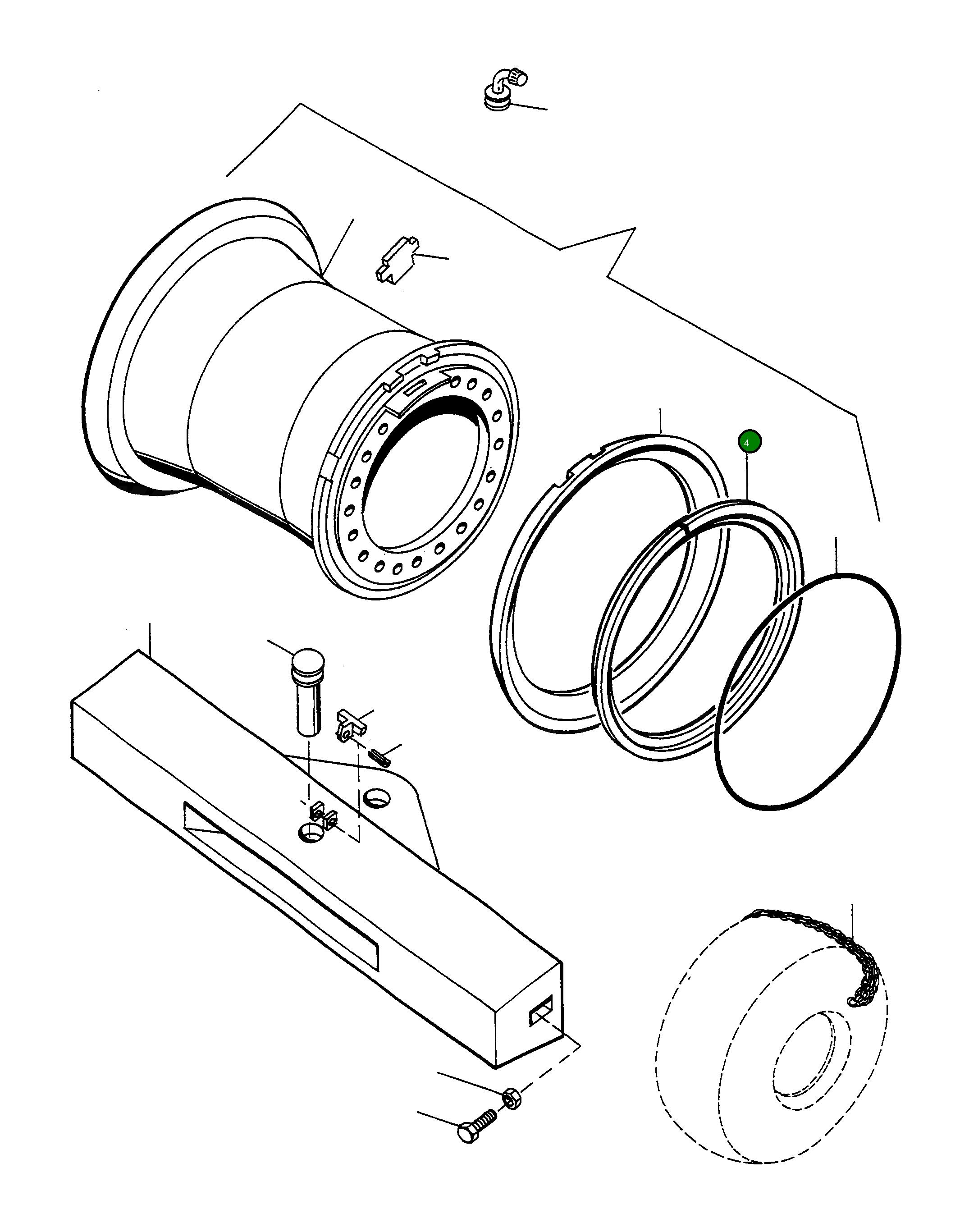 Кольцо 2962309M1 Komatsu