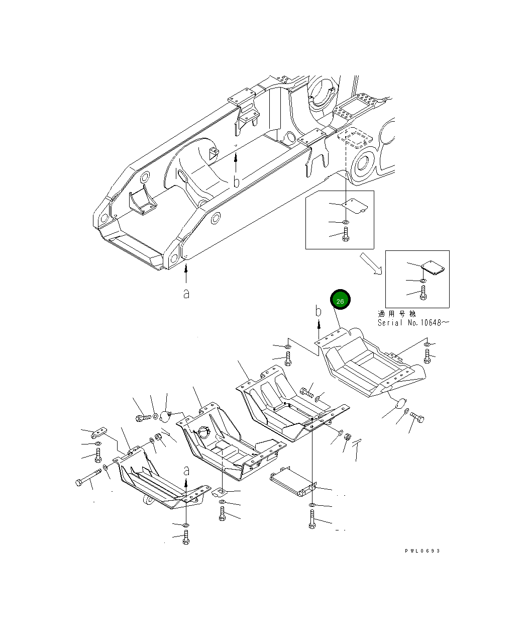 Крышка 198-54-45740 Komatsu