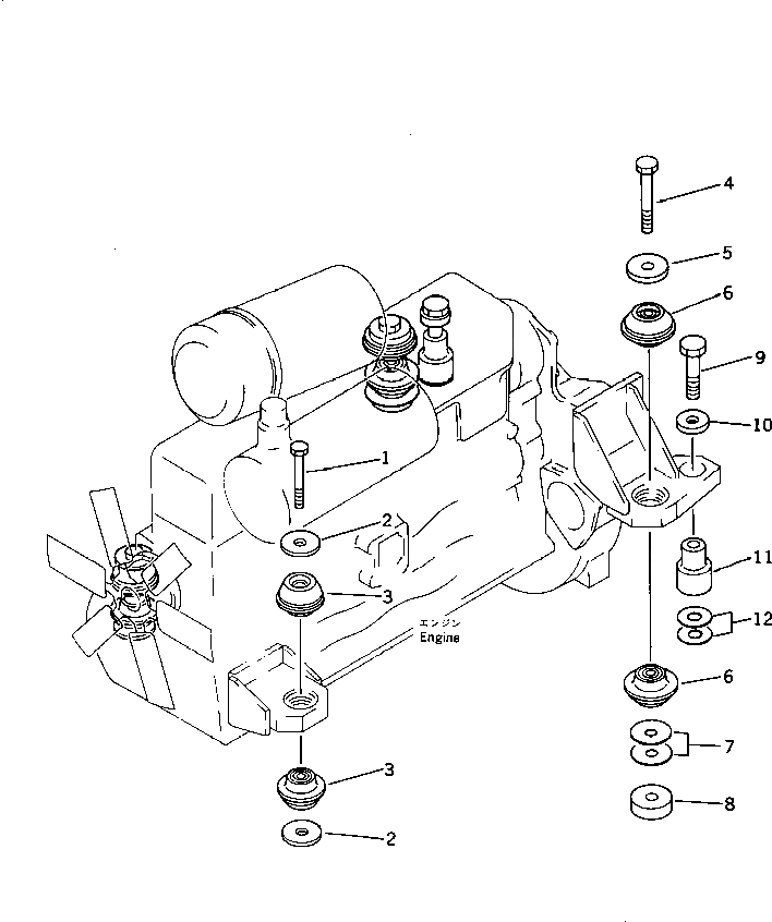 Болт 01011-51845  Komatsu