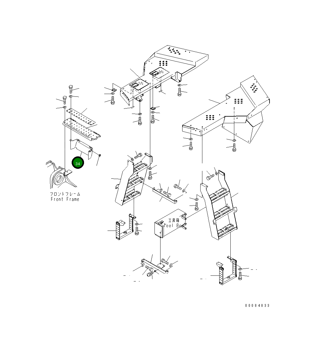 Крышка 425-54-34421 Komatsu