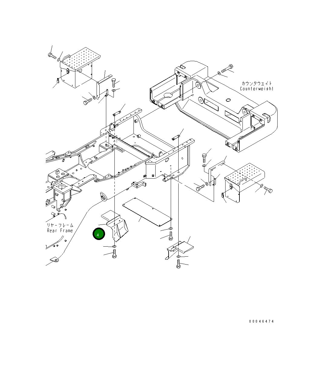 Крышка 425-46-34162  Komatsu