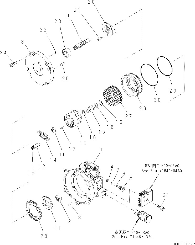 Болт FUTH6X15 Komatsu