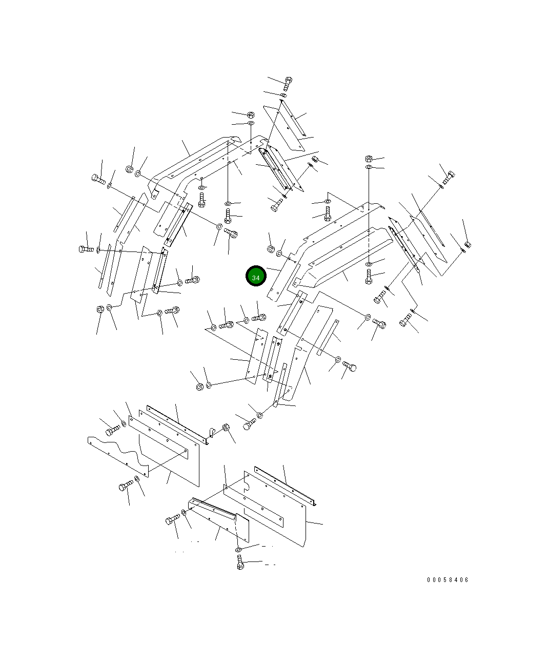 Крышка 56D-54-28970 Komatsu