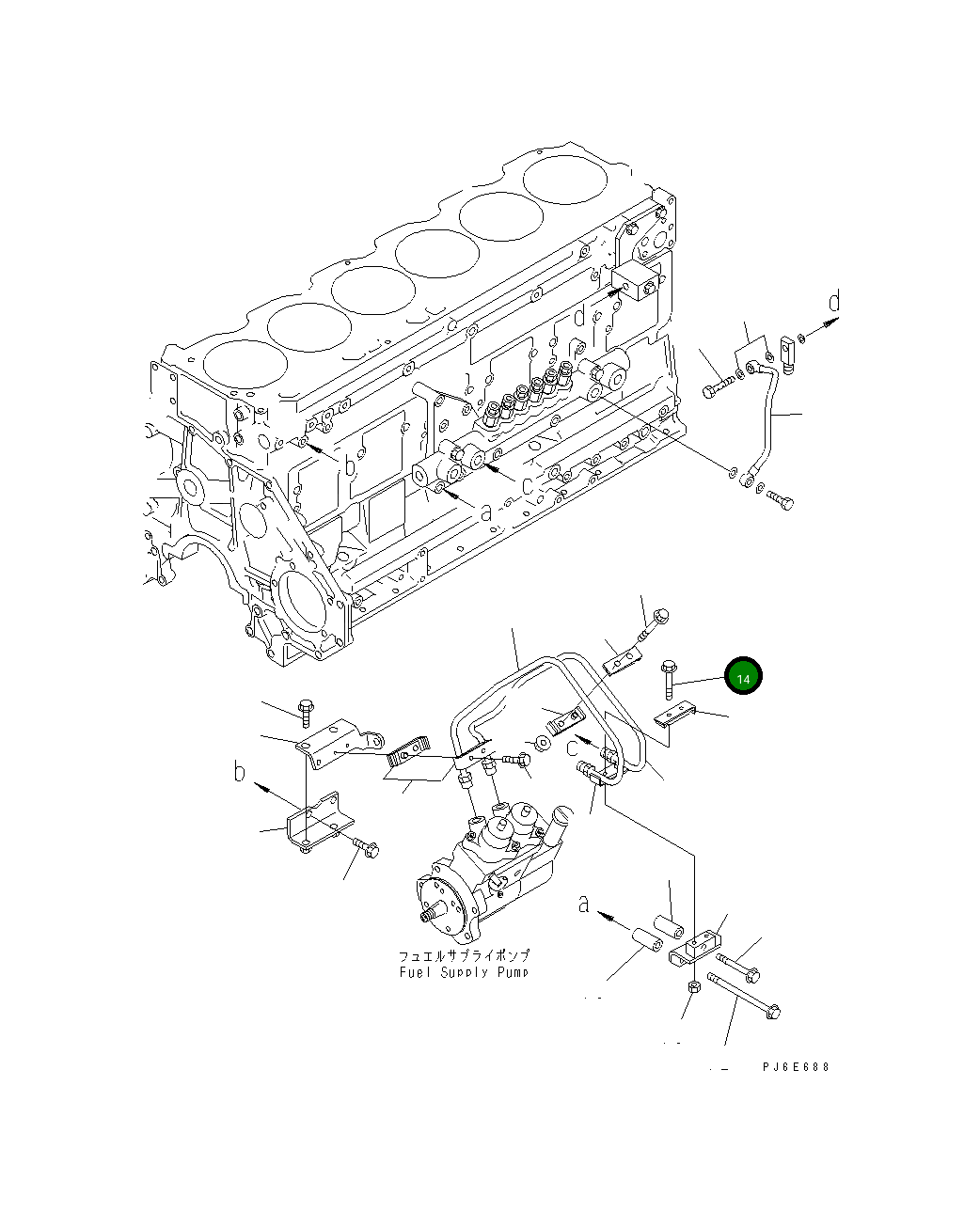 Болт 01435-00655 Komatsu