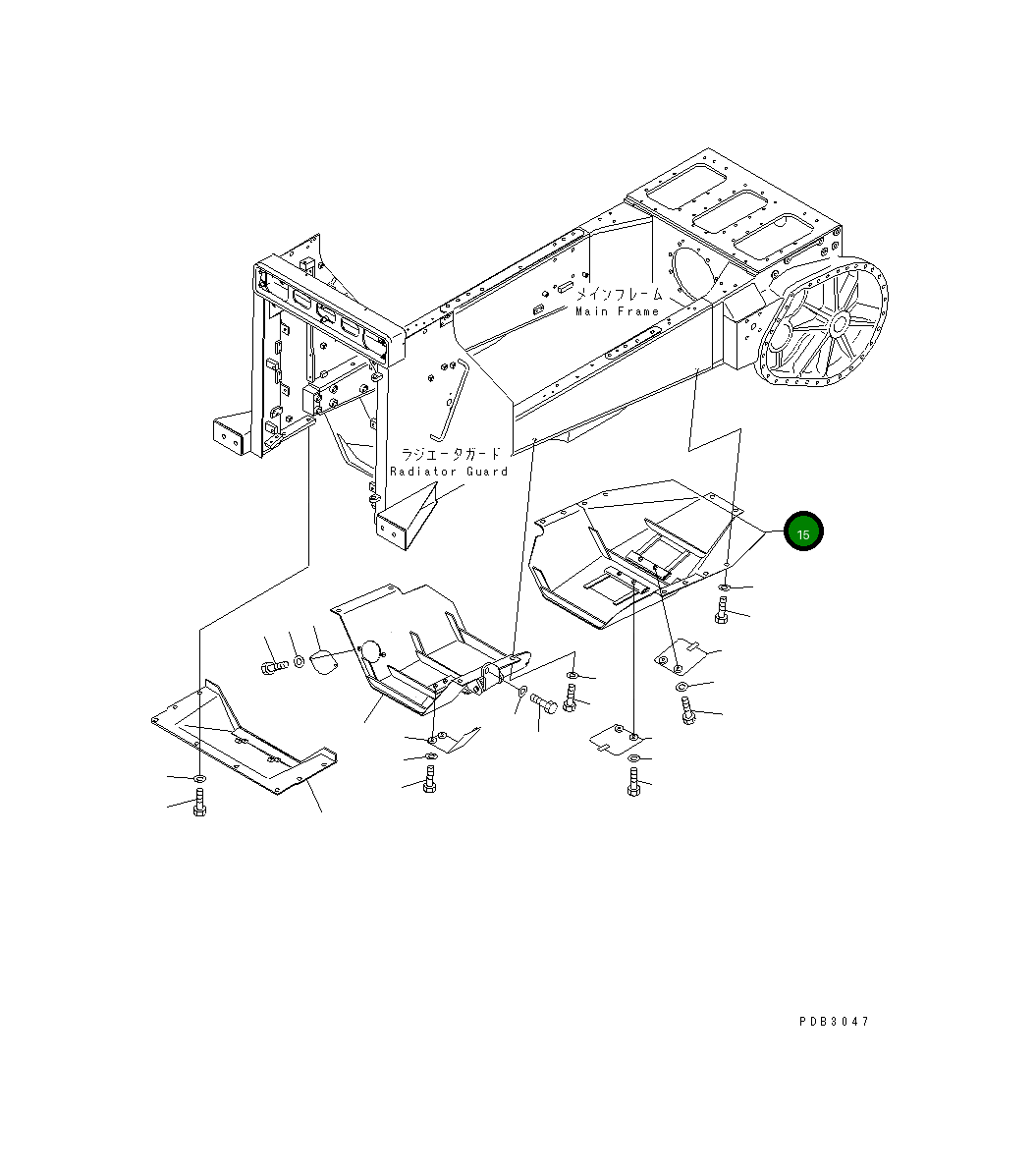 Крышка 156-54-25140  Komatsu